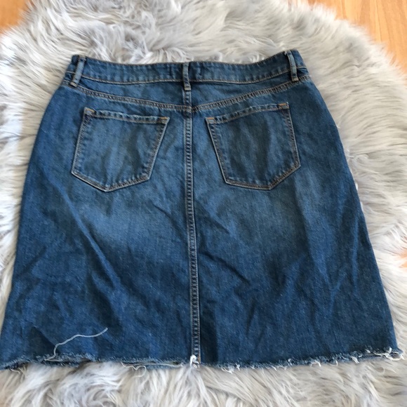 Loft Distressed Jeans Skirt - Picture 2 of 4